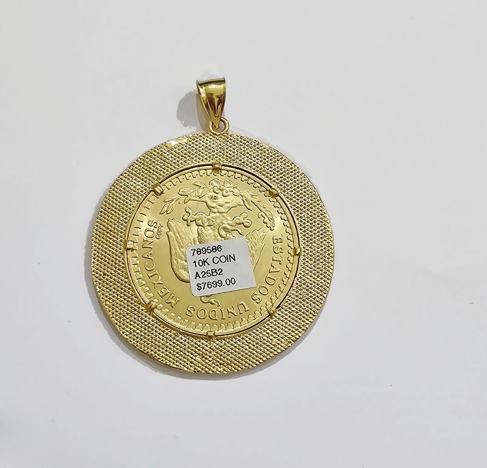 Centenario Coin Solid 10k Yellow Gold 50 Pesos 1947 Mexican Coin With Bazel REAL - GoldenlinQ
