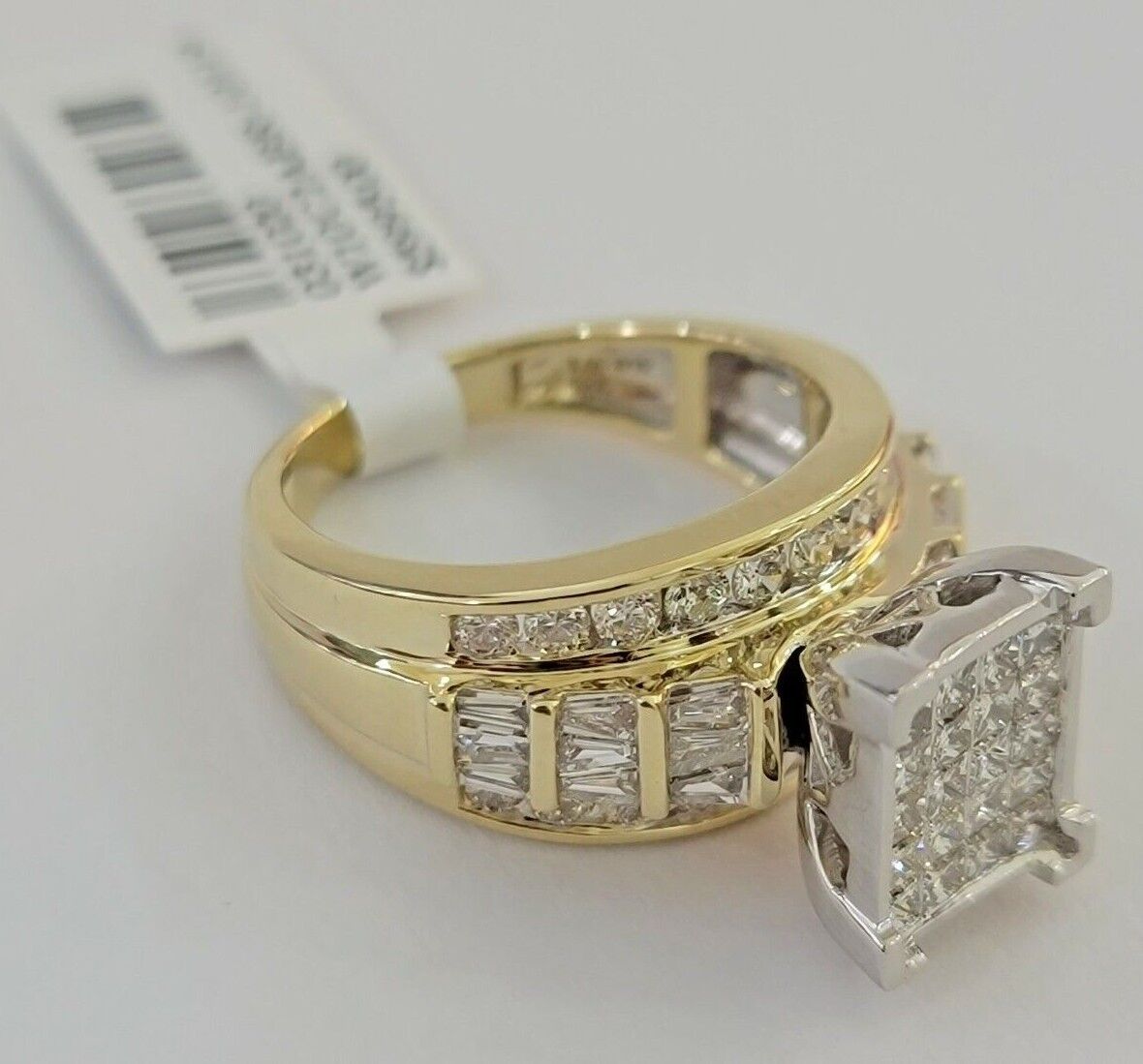 Ladies 14k Yellow Gold Ring Natural 2CT Diamond Women REAL , Wedding Engagement - GoldenlinQ