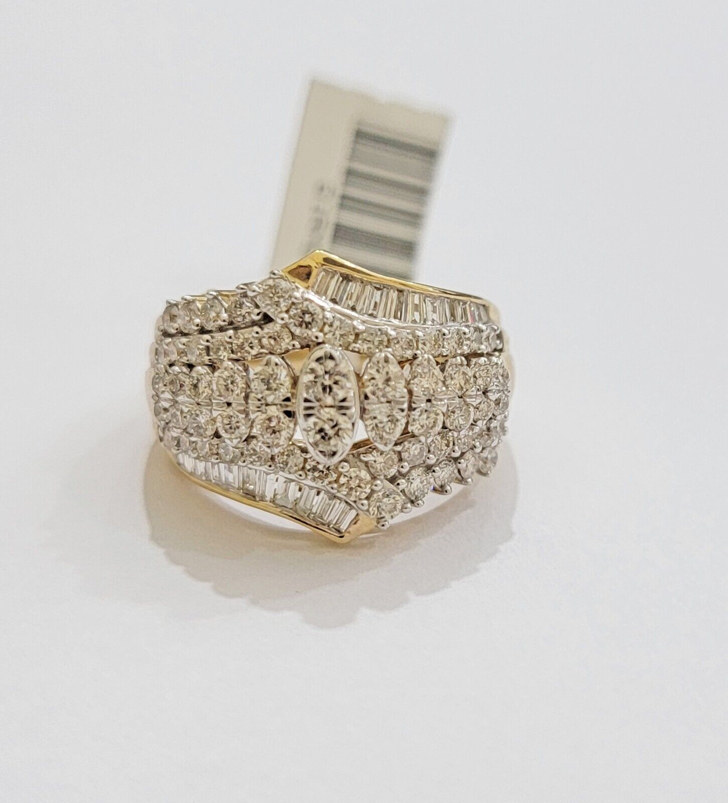 Ladies Diamond Ring Solid 10k Yellow Gold 1.50CT Natural Diamond women band REAL - GoldenlinQ