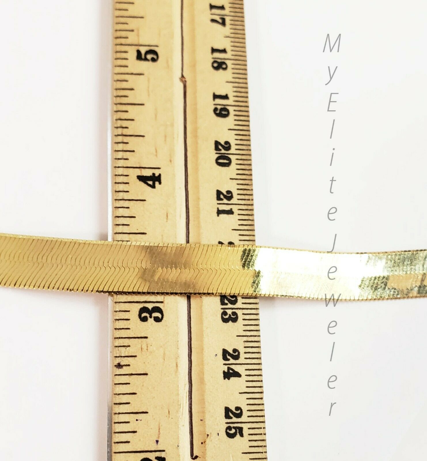 Ladies & Men's 10 K Yellow Gold Herring Bone Chain 20 Inch 10 mm Lobster Lock - GoldenlinQ