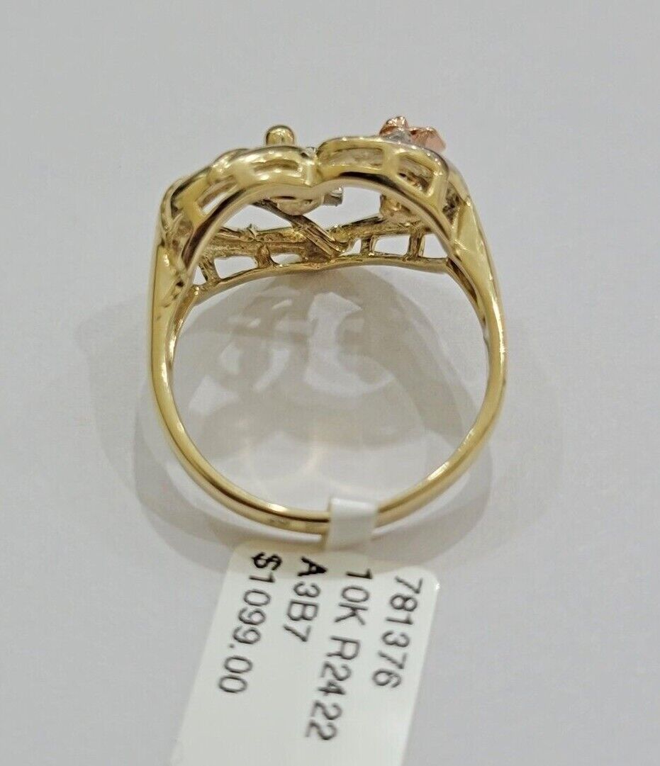 Ladies Ring 10k Gold Quinceanera 15 Anos Year Girls 10KT Yellow Hearts REAL SALE - GoldenlinQ