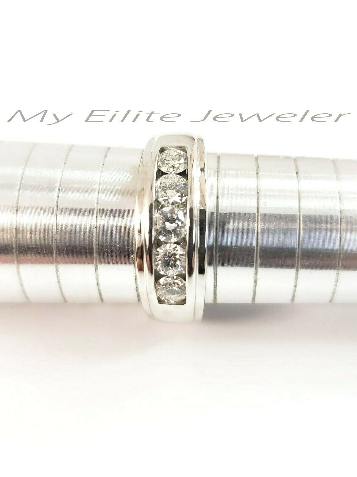 Men's 1 CT Solitaire Diamond Ring 10 K Solid White Gold Band Size 10 Thick Bands - GoldenlinQ