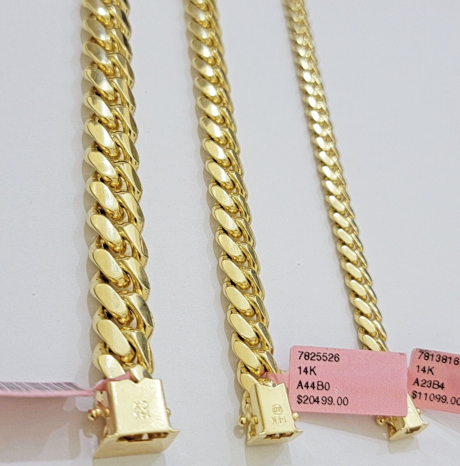 Mens 14k Gold Bracelet Miami Cuban Link REAL 14kt SOLID 6 - 10mm & 7.5 - 9 Inch - GoldenlinQ