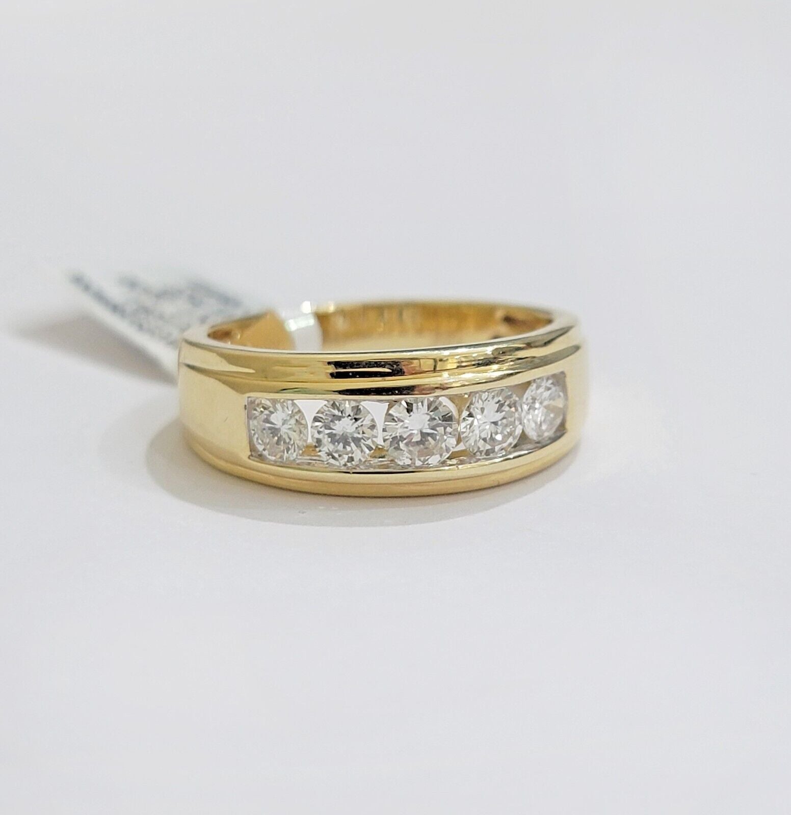 Mens 14k Gold Diamond Band Engagement Wedding Ring 1CT Natural Diamond Solid 10k - GoldenlinQ