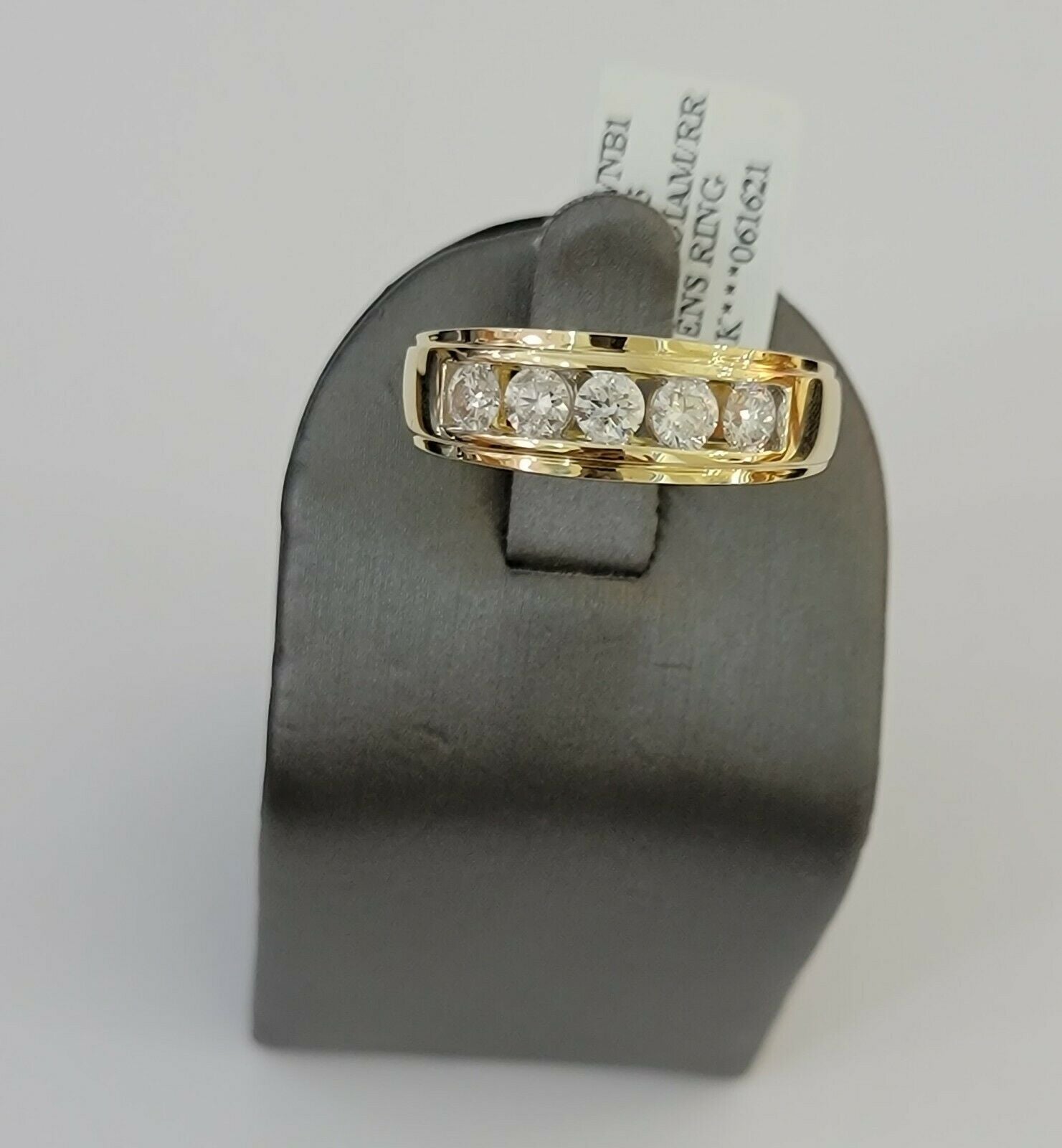 Men's Diamond Wedding Band 1 CT Round 14K Yellow Gold Brilliant Solitaire Diam - GoldenlinQ