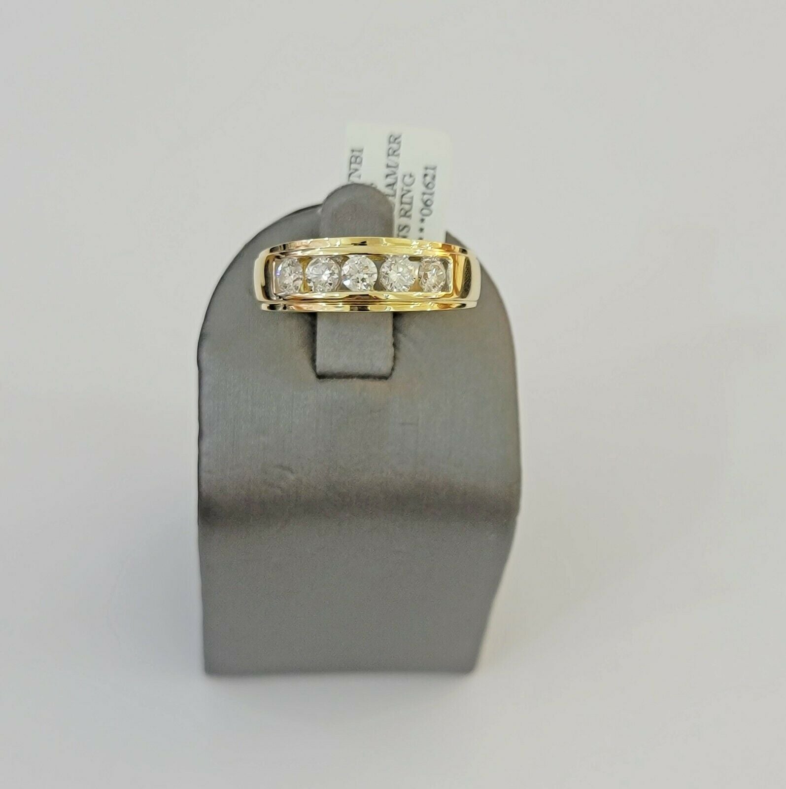 Men's Diamond Wedding Band 1 CT Round 14K Yellow Gold Brilliant Solitaire Diam - GoldenlinQ
