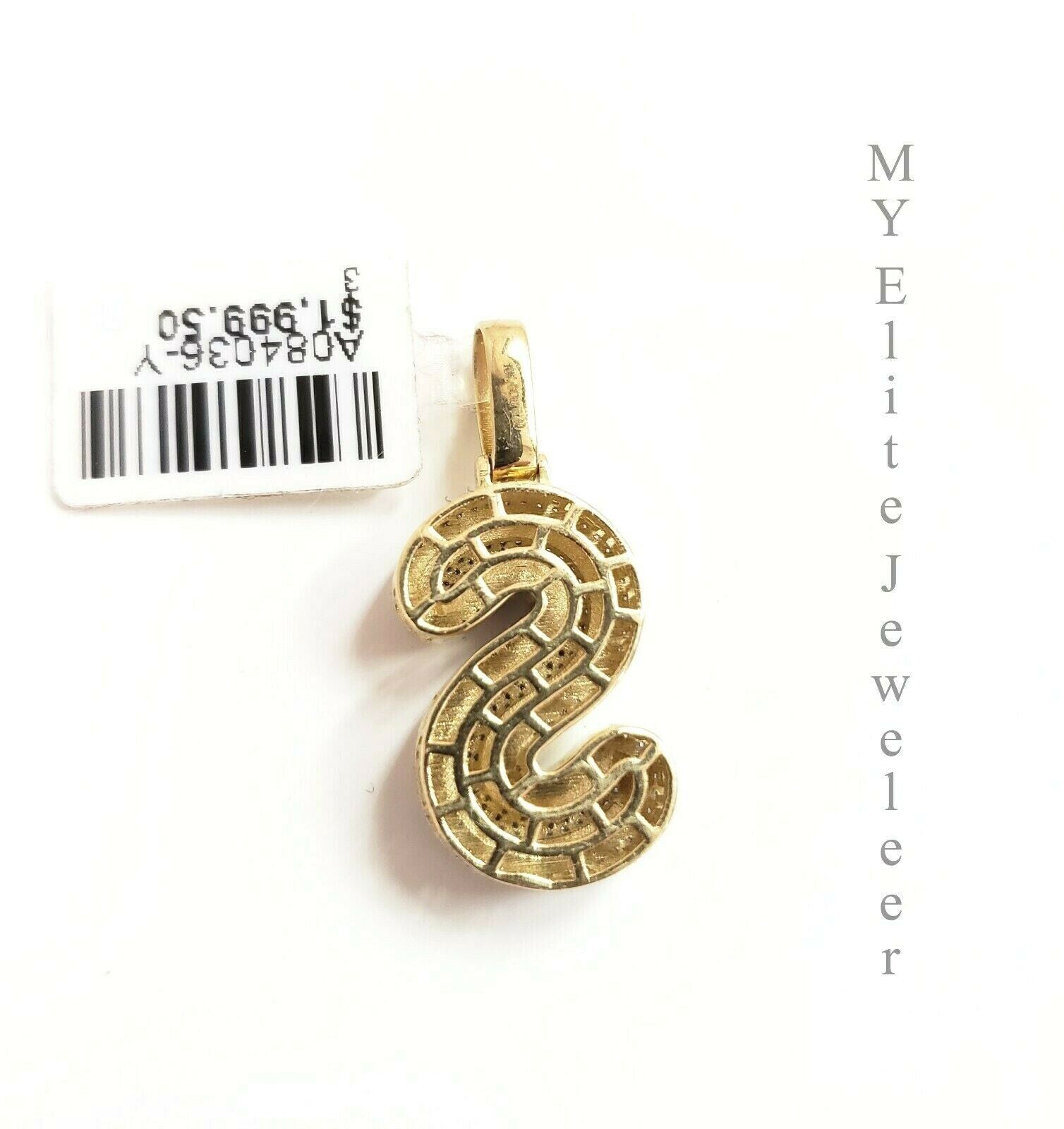 Mens Ladies Solid 10k 0.30CT Initial S Diamond Pendant Yellow Gold Alphabet REAL - GoldenlinQ