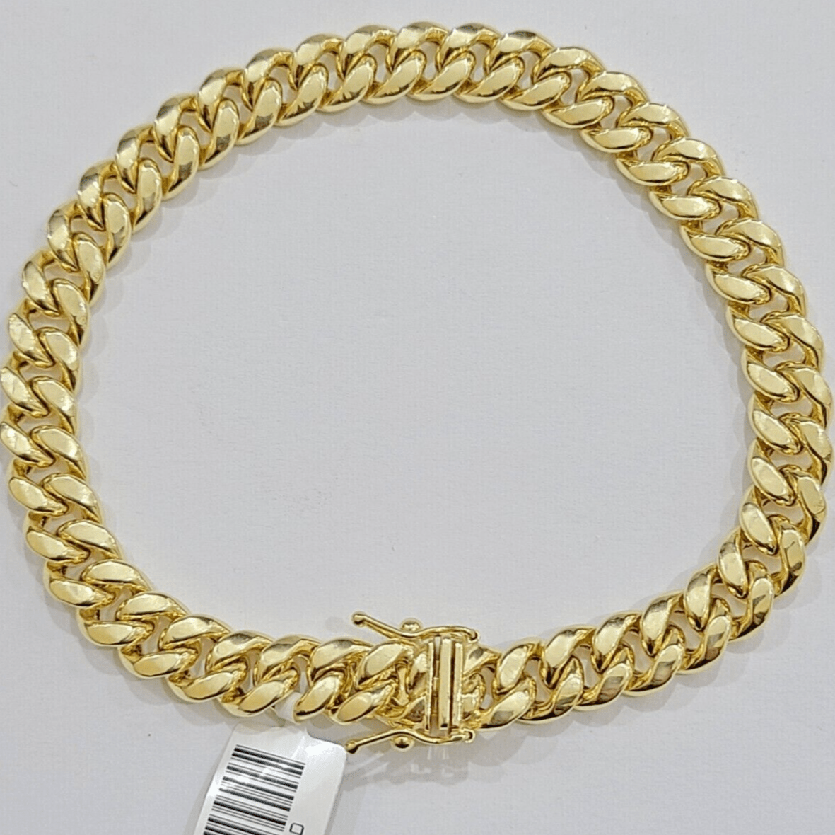 Mens Real 14k Gold Bracelet 8mm 8 inch Miami Cuban Link Box Clasp Strong 14 KT - GoldenlinQ