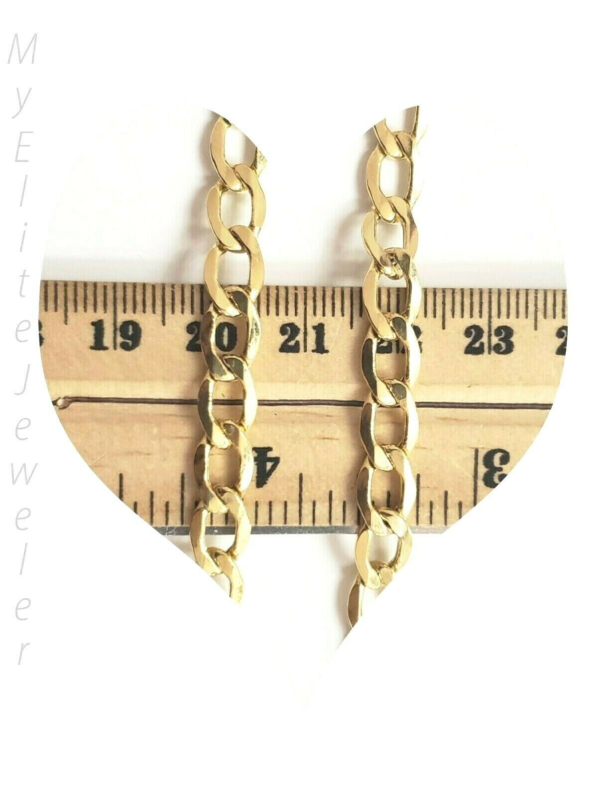 Men's & Women's 14K Yellow Gold Cuban Link Bracelet 6 mm 8 Inches long Real Gold - GoldenlinQ