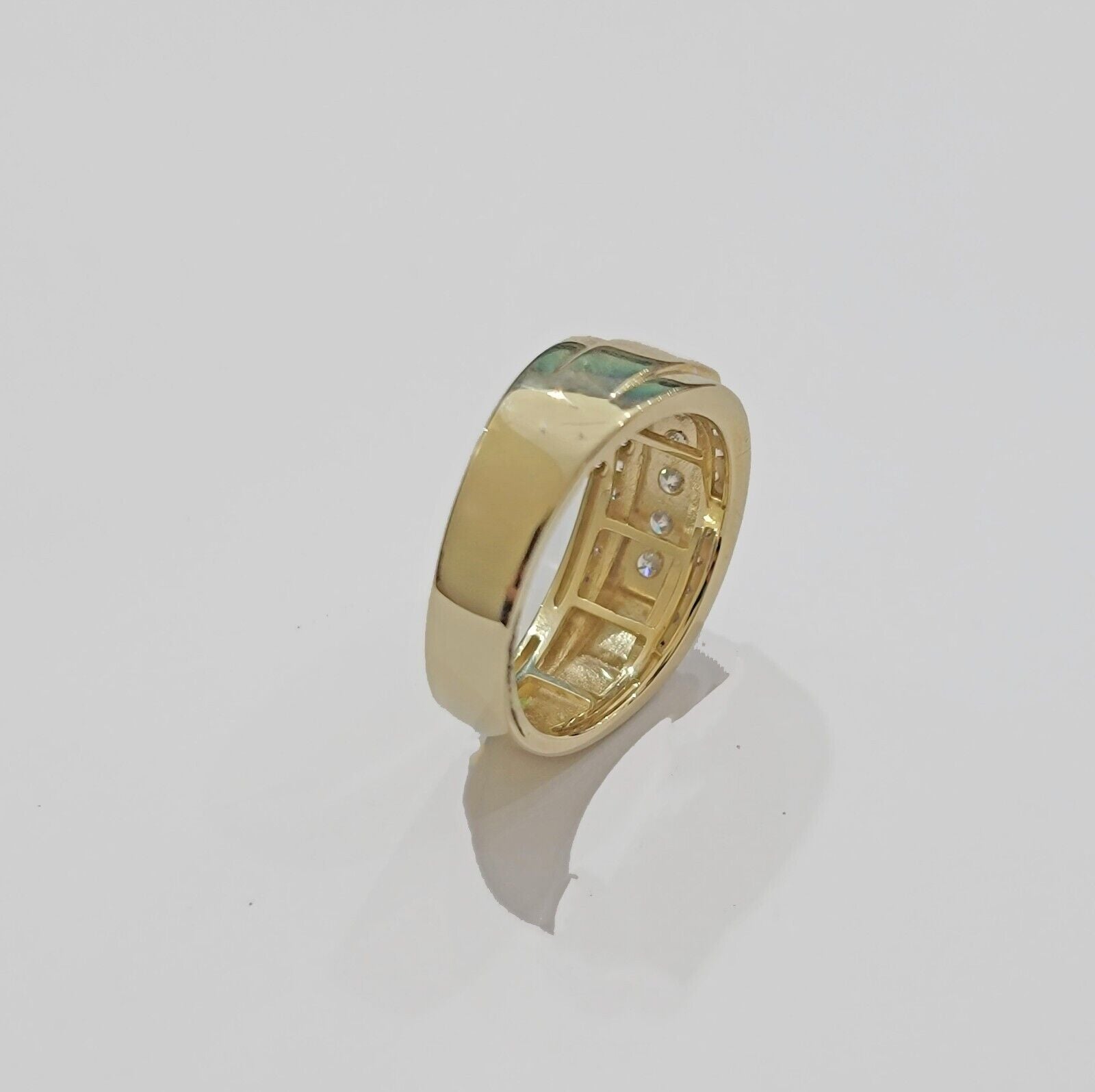 Real 10k 1CT Diamond Ring Men Band Natural Diamonds and Genuine 10kt Yellow Gold - GoldenlinQ