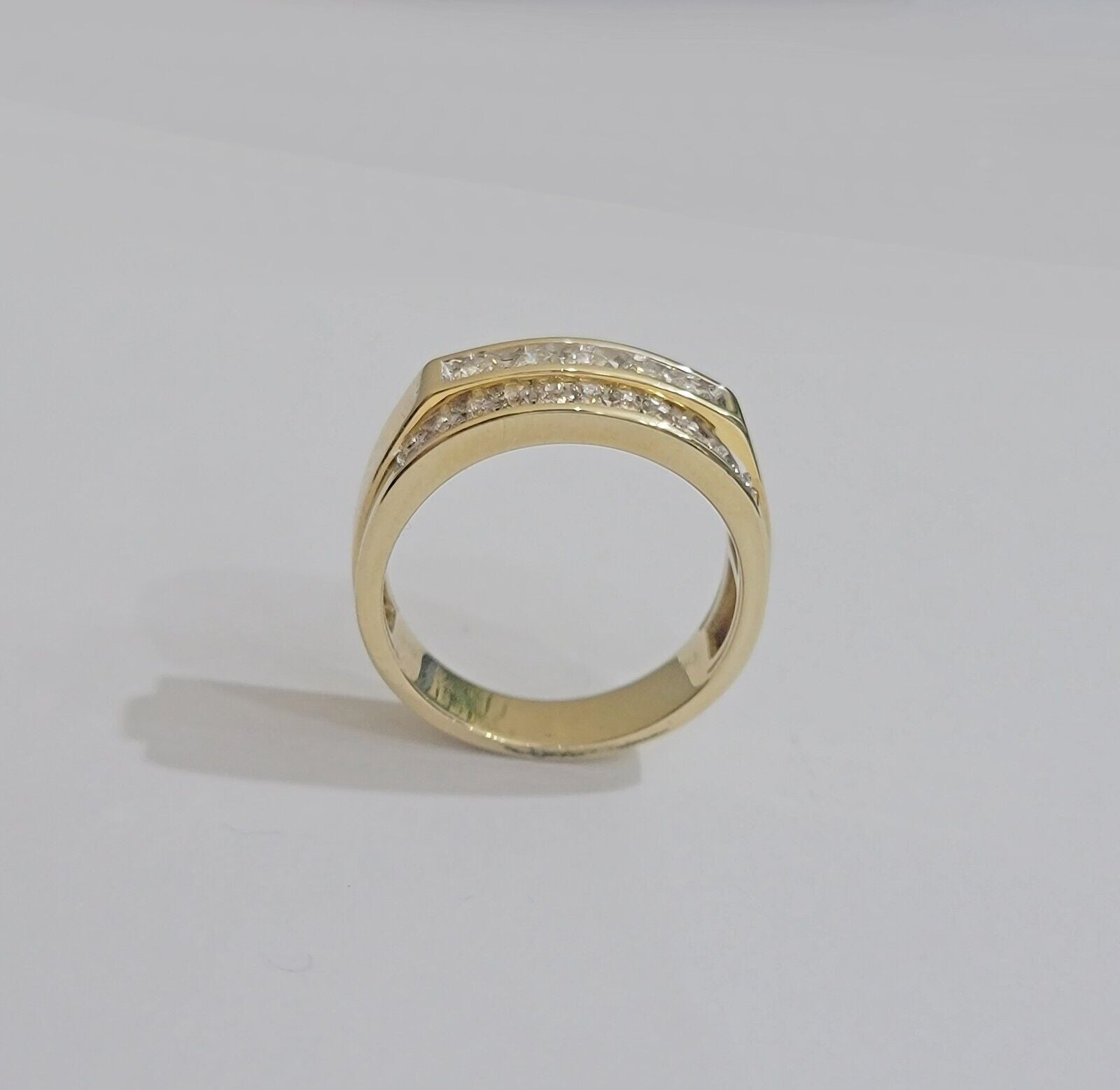 Real 10k 1CT Diamond Ring Men Band Natural Diamonds and Genuine 10kt Yellow Gold - GoldenlinQ