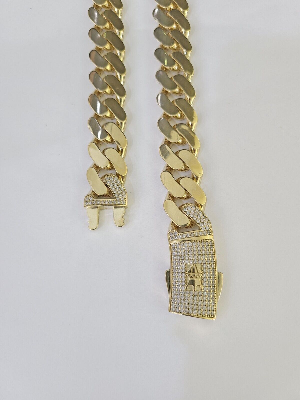 Real 10k Cuban Monaco Chain Necklace Gold Link Royal 7mm - 15mm 20" - 26" - GoldenlinQ
