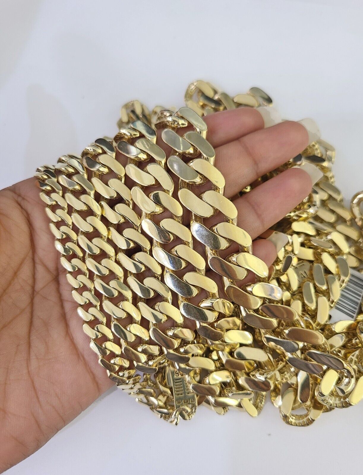 Real 10k Cuban Monaco Chain Necklace Gold Link Royal 7mm - 15mm 20" - 26" - GoldenlinQ