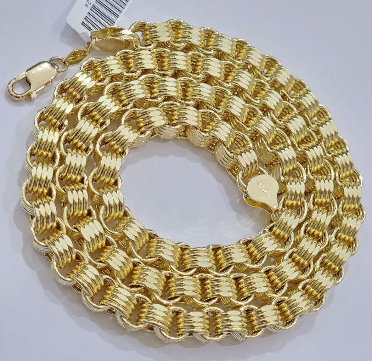 Real 10k Gold Box Byzantine Chain Necklace 20" - 28" Inch 4mm 5mm 6mm 7mm 10kt Men - GoldenlinQ