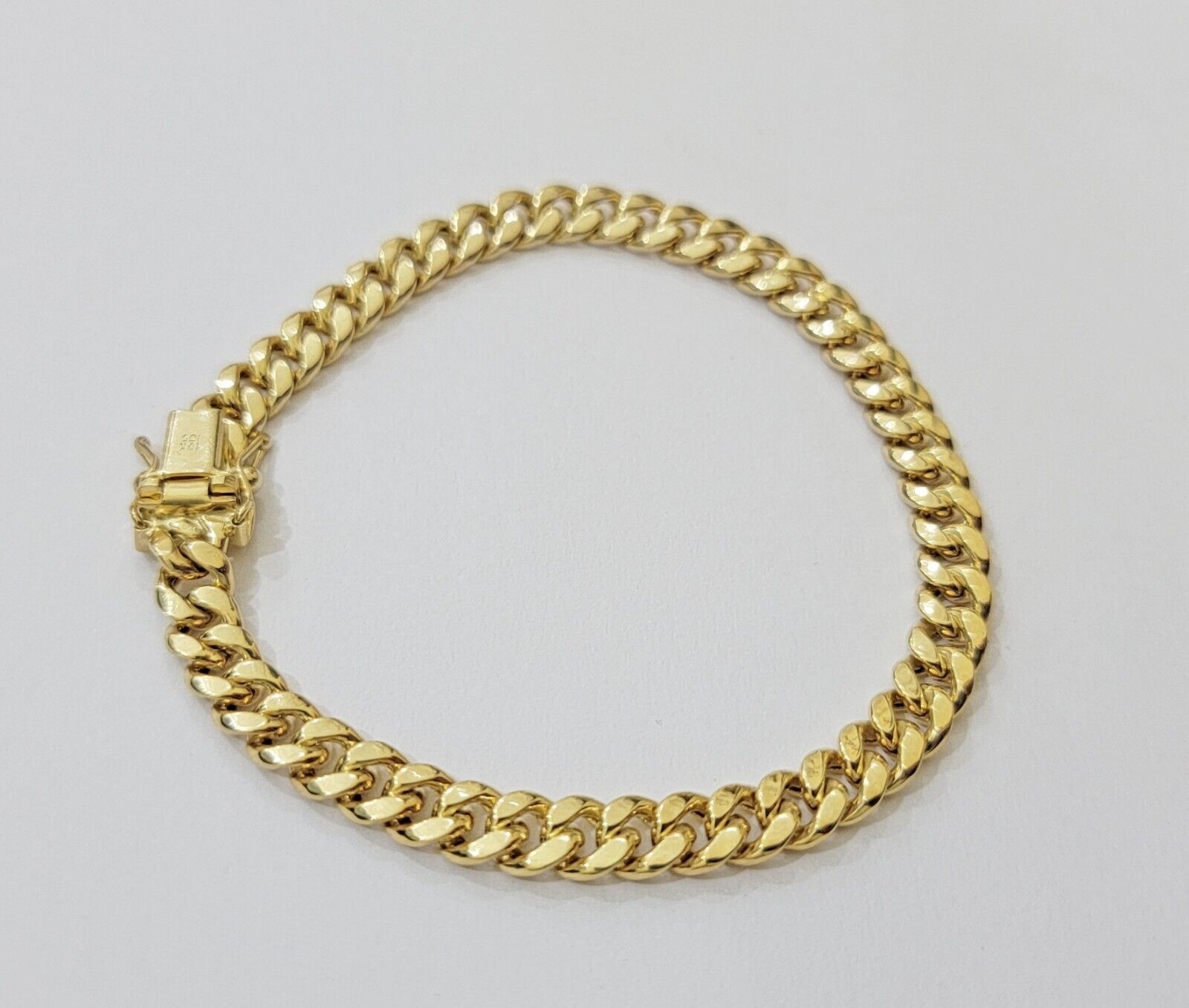 Real 10k Gold Bracelet 7 Inch 7mm Miami Cuban Link 10kt Yellow Gold For Women - GoldenlinQ