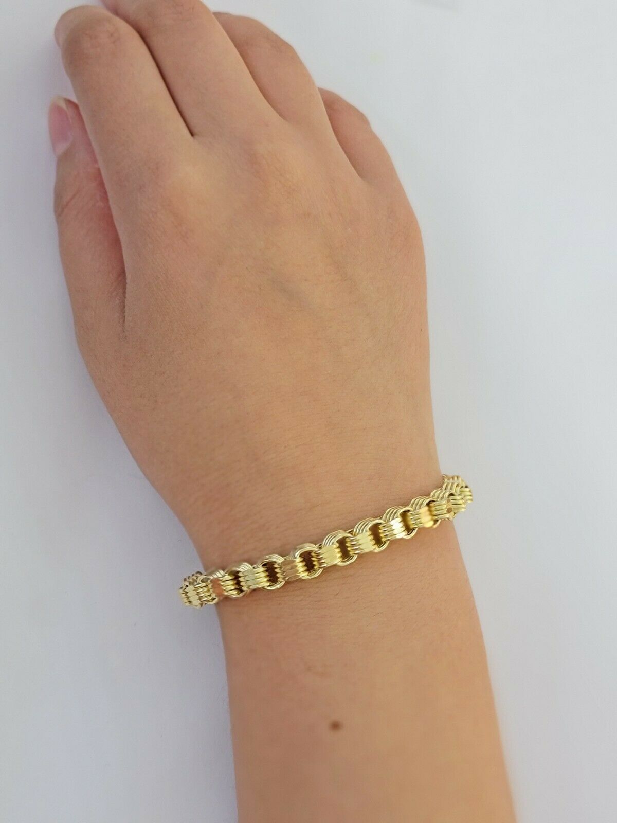 REAL 10k Gold Bracelet Byzantine Box 8" 6mm 10 kt Yellow Gold Men's Genuine 10kt - GoldenlinQ