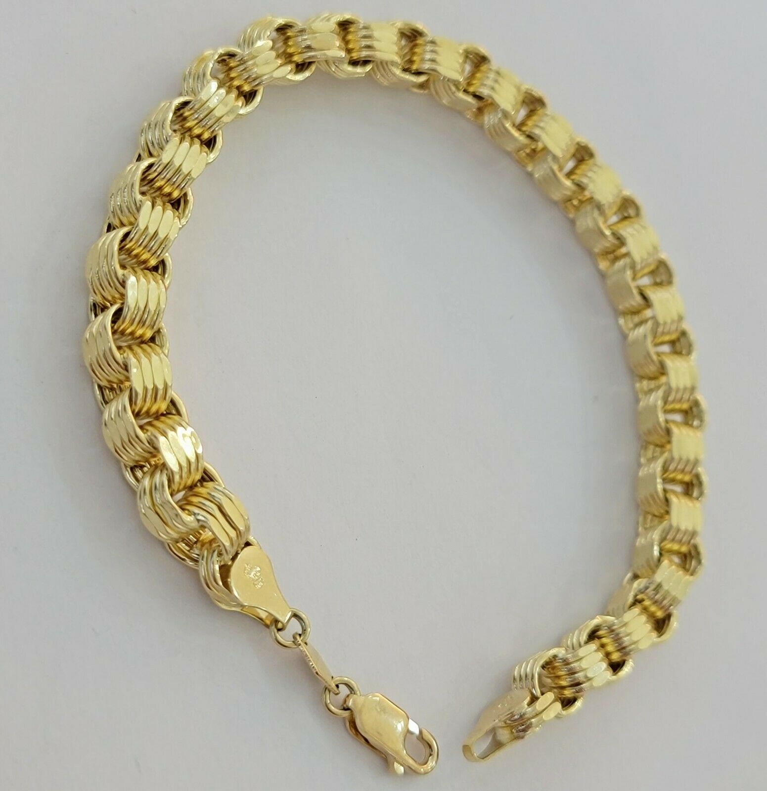 REAL 10k Gold Bracelet Byzantine Box 8" 6mm 10 kt Yellow Gold Men's Genuine 10kt - GoldenlinQ