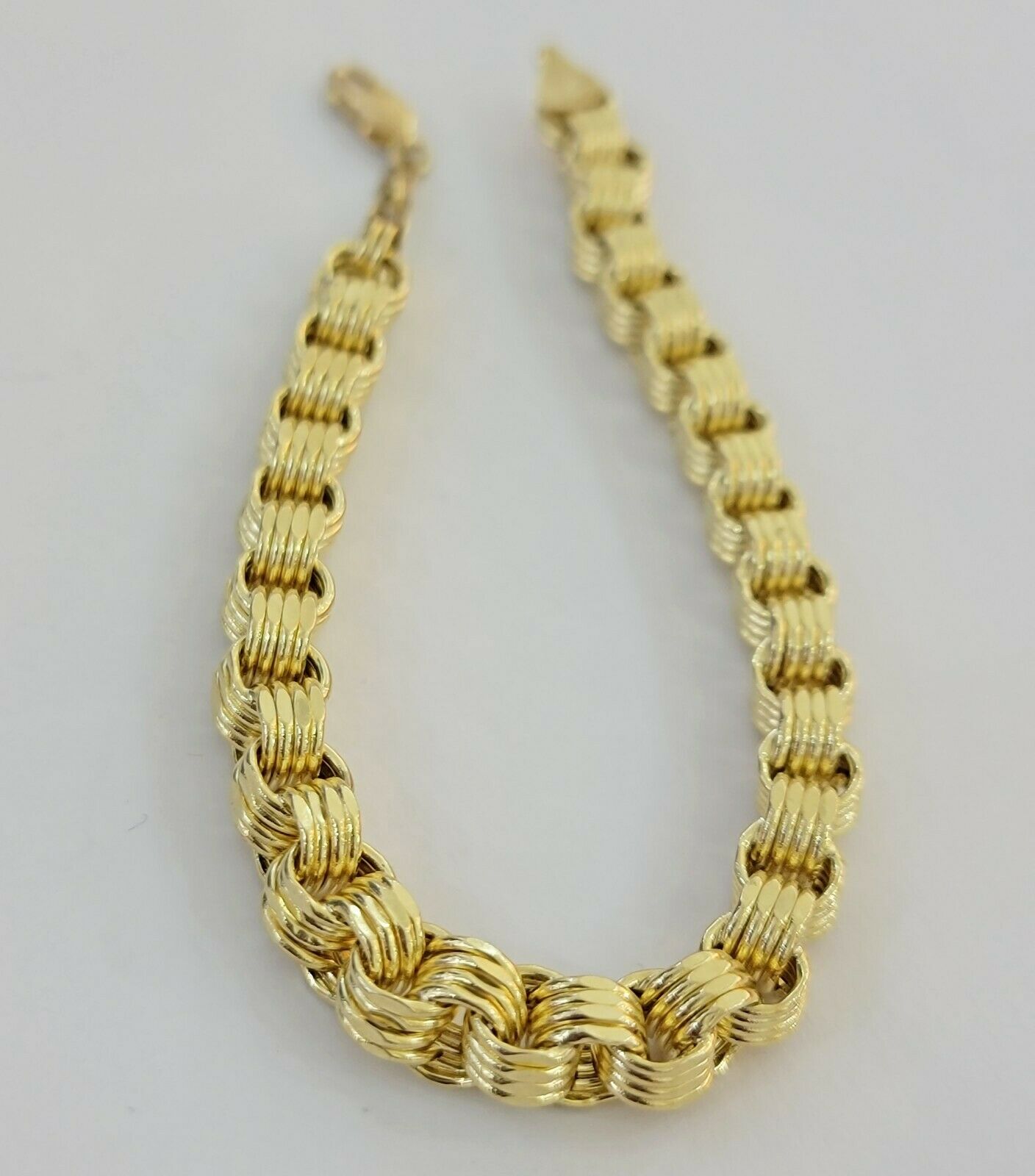 REAL 10k Gold Bracelet Byzantine Box 8" 6mm 10 kt Yellow Gold Men's Genuine 10kt - GoldenlinQ