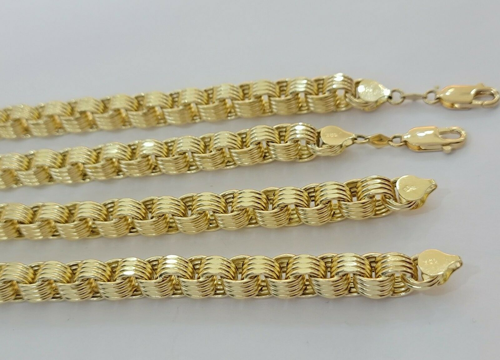 REAL 10k Gold Bracelet Byzantine Box 8" 9mm 10 kt Yellow Gold Men's Genuine 10kt - GoldenlinQ