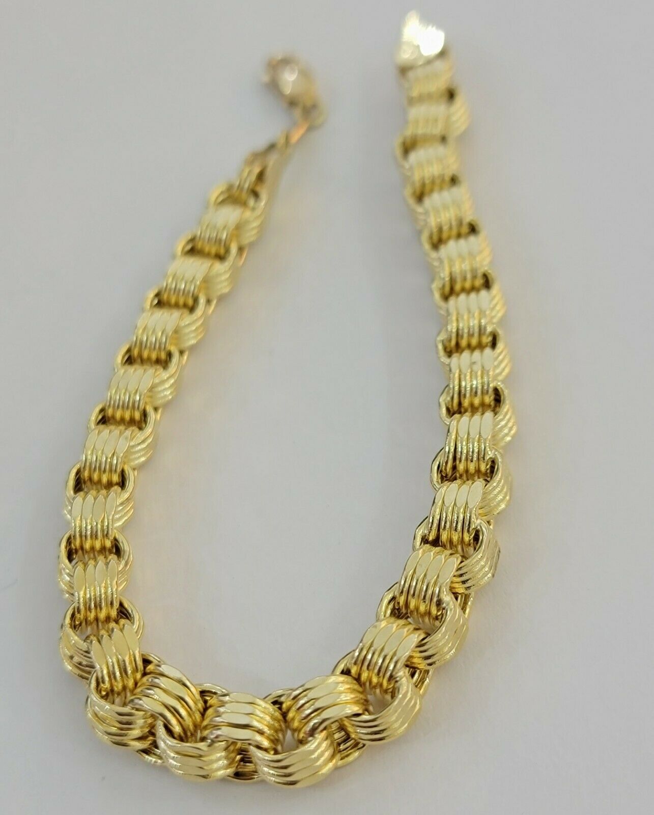 REAL 10k Gold Bracelet Byzantine Box 9" 6mm 10 kt Yellow Gold Men's Genuine 10kt - GoldenlinQ