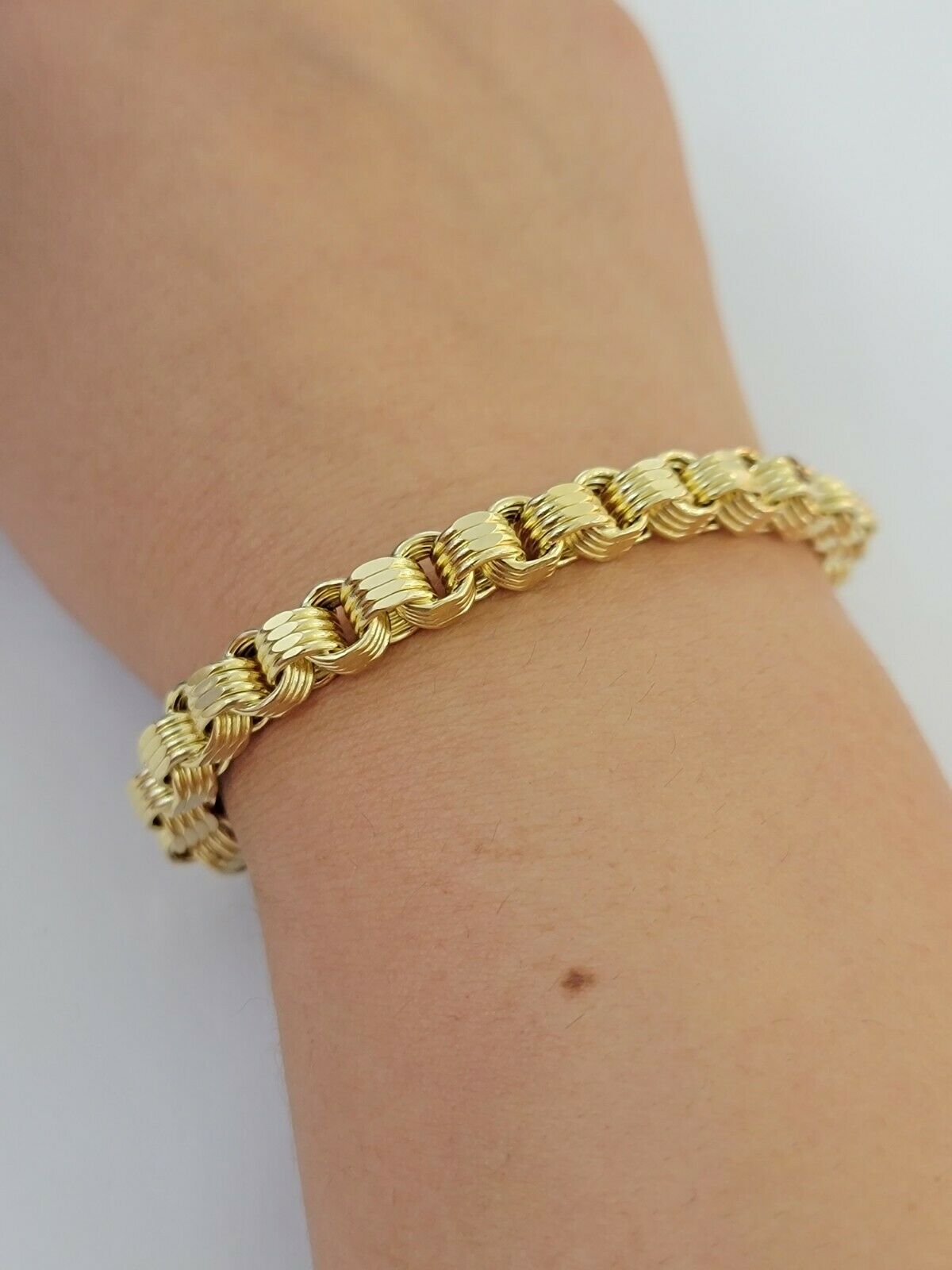 REAL 10k Gold Bracelet Byzantine Box 9" 6mm 10 kt Yellow Gold Men's Genuine 10kt - GoldenlinQ