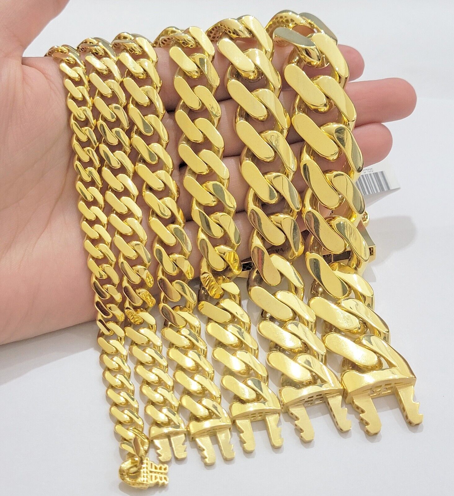 Real 10k Gold Bracelet Royal Cuban Link Monaco 8mm - 20mm 8 - 9" 10kt Yellow Gold - GoldenlinQ