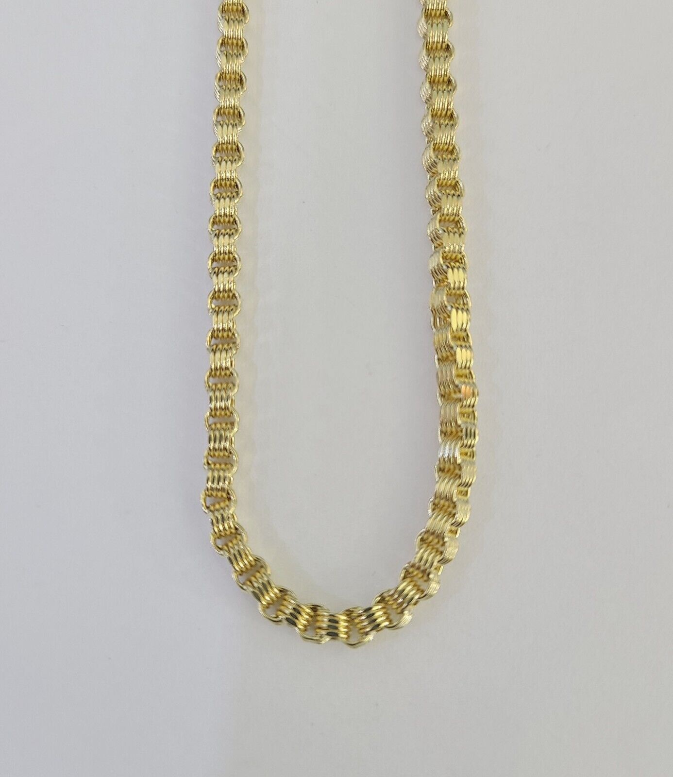 REAL 10k Gold Byzantine Chain Necklace Lobster Clasp 3mm 20" 22" 24" 26" 28" 30" - GoldenlinQ