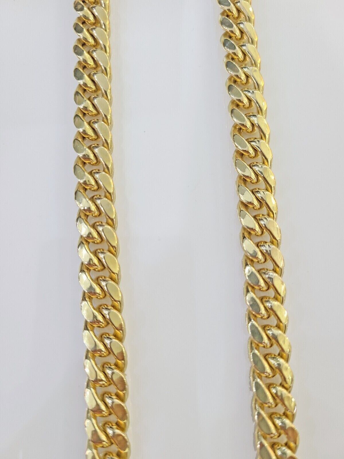 Real 10k Gold Chain 9mm 22 Inch Miami Cuban Link Necklace Strong Mens 10KT Gold - GoldenlinQ