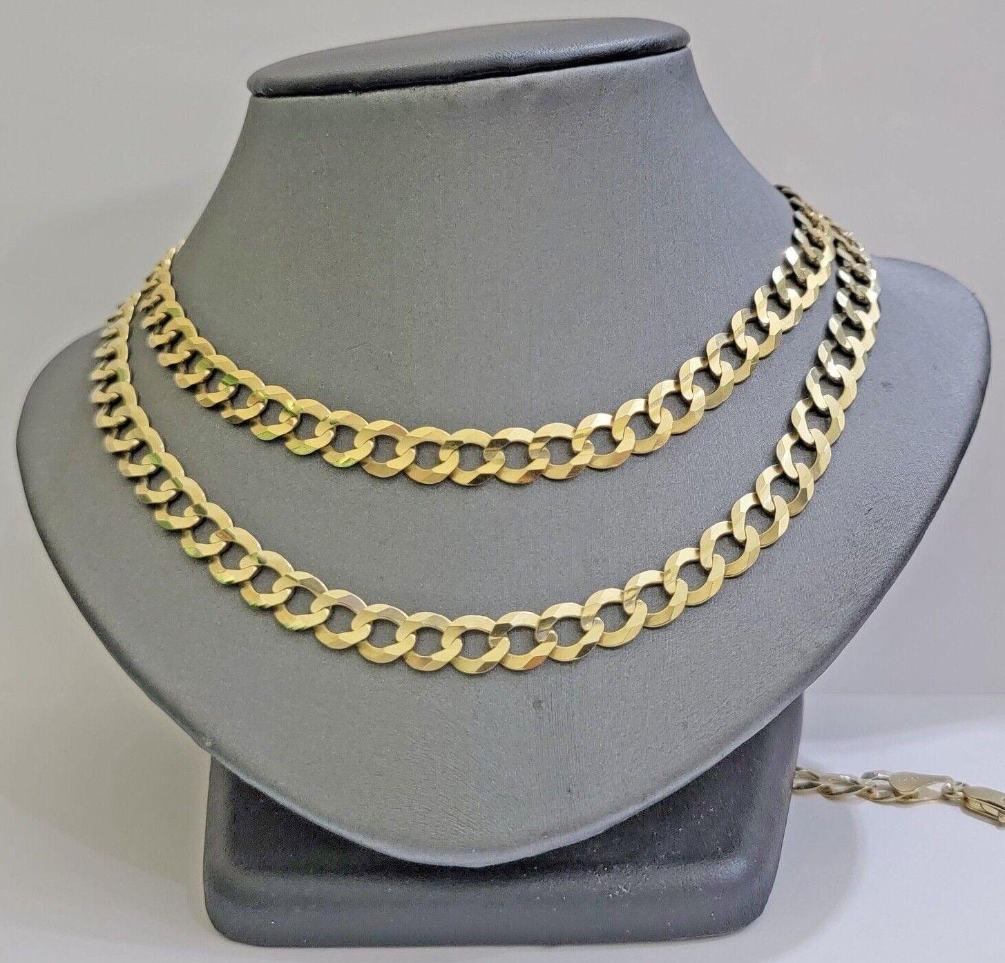 Real 10k Gold Chain Cuban Curb Link 9mm 18 in - 30 Inch Mens Solid 10kt Yellow - GoldenlinQ