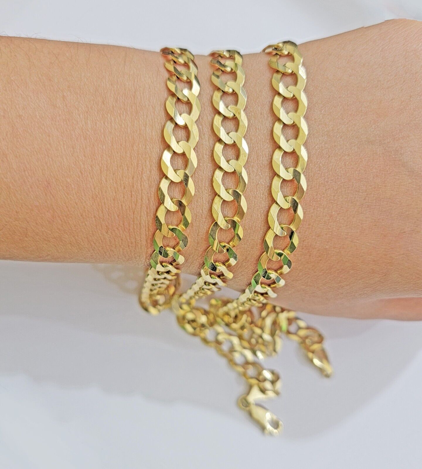 Real 10k Gold Chain Cuban Curb Link 9mm 18 in - 30 Inch Mens Solid 10kt Yellow - GoldenlinQ