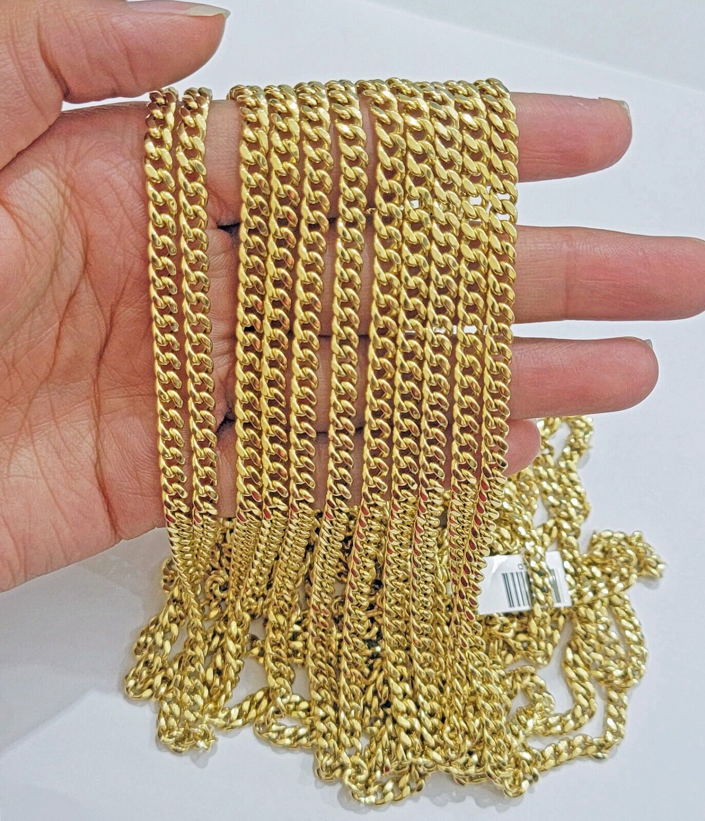 Real 10k Gold chain Necklace Miami Cuban Link 5mm 16" - 28" 10kt Yellow Men Women - GoldenlinQ