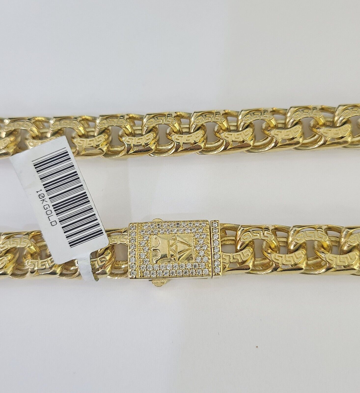 Real 10k Gold Chino ID Chain 9mm 24Inch Yellow Necklace Real gold - GoldenlinQ