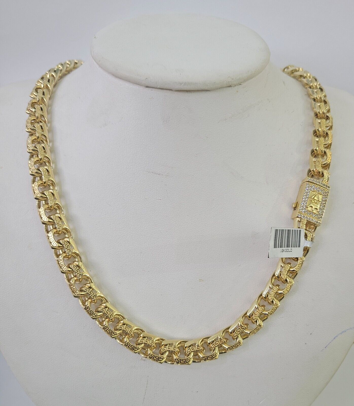 Real 10k Gold Chino ID Chain 9mm 24Inch Yellow Necklace Real gold - GoldenlinQ
