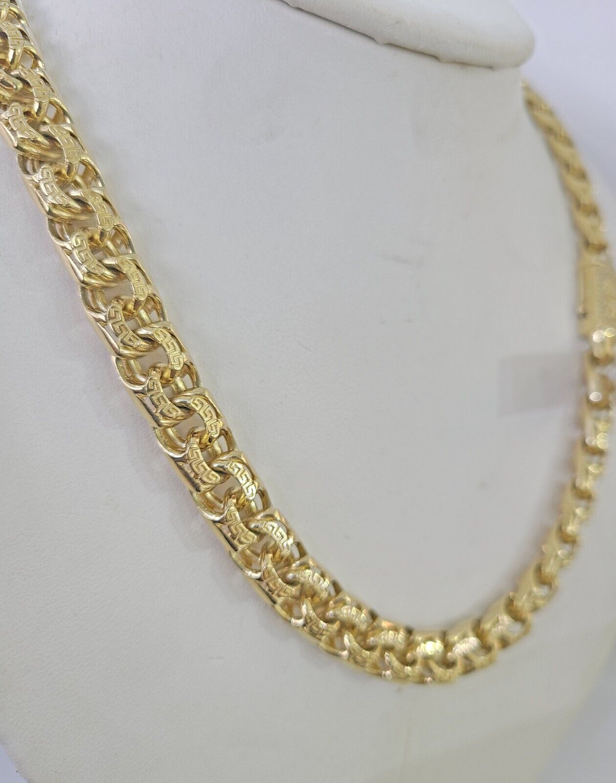 Real 10k Gold Chino ID Chain 9mm 24Inch Yellow Necklace Real gold - GoldenlinQ