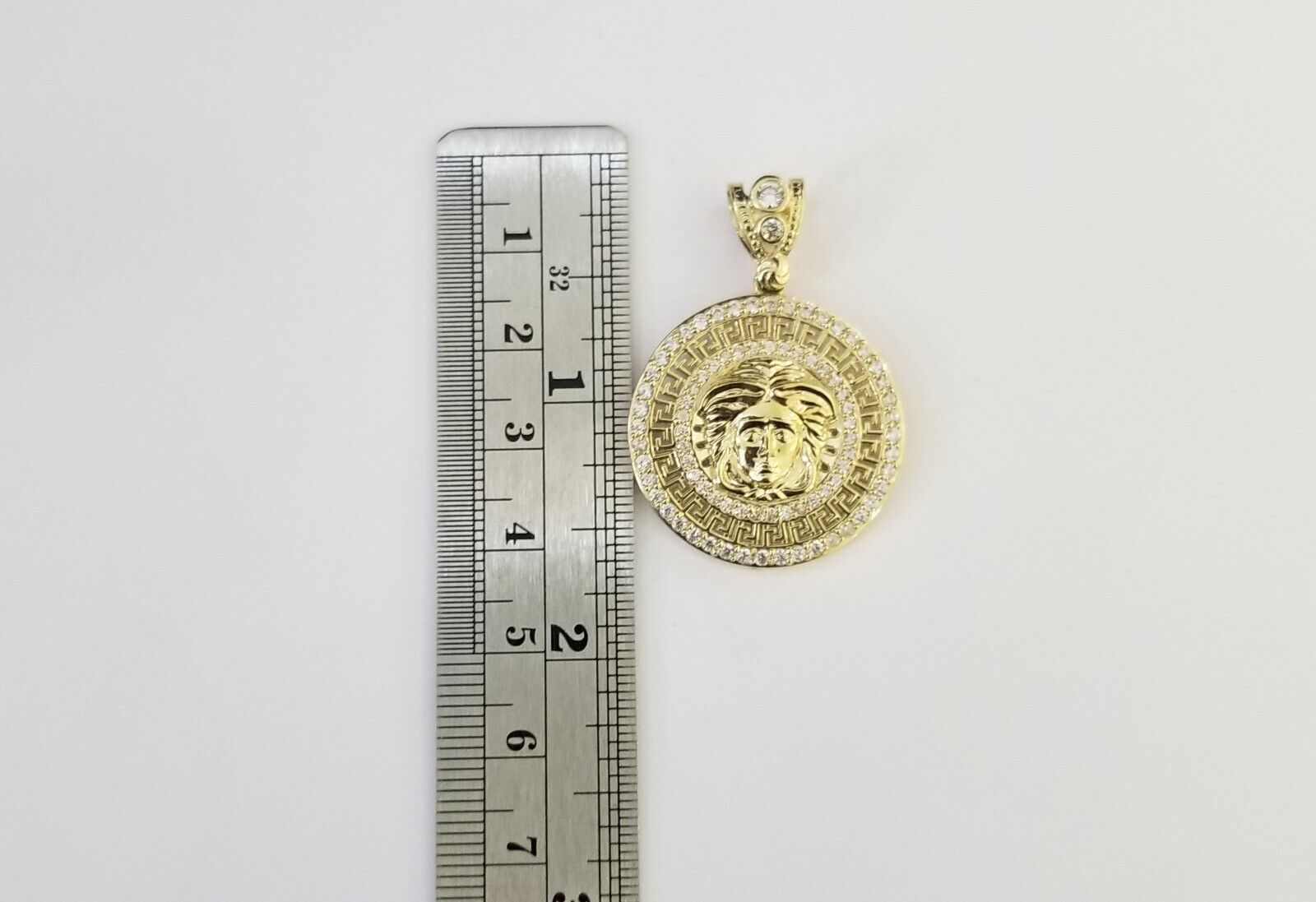 Real 10k Gold Circular Charm 10kt Yellow Gold Pendant Men Women - GoldenlinQ