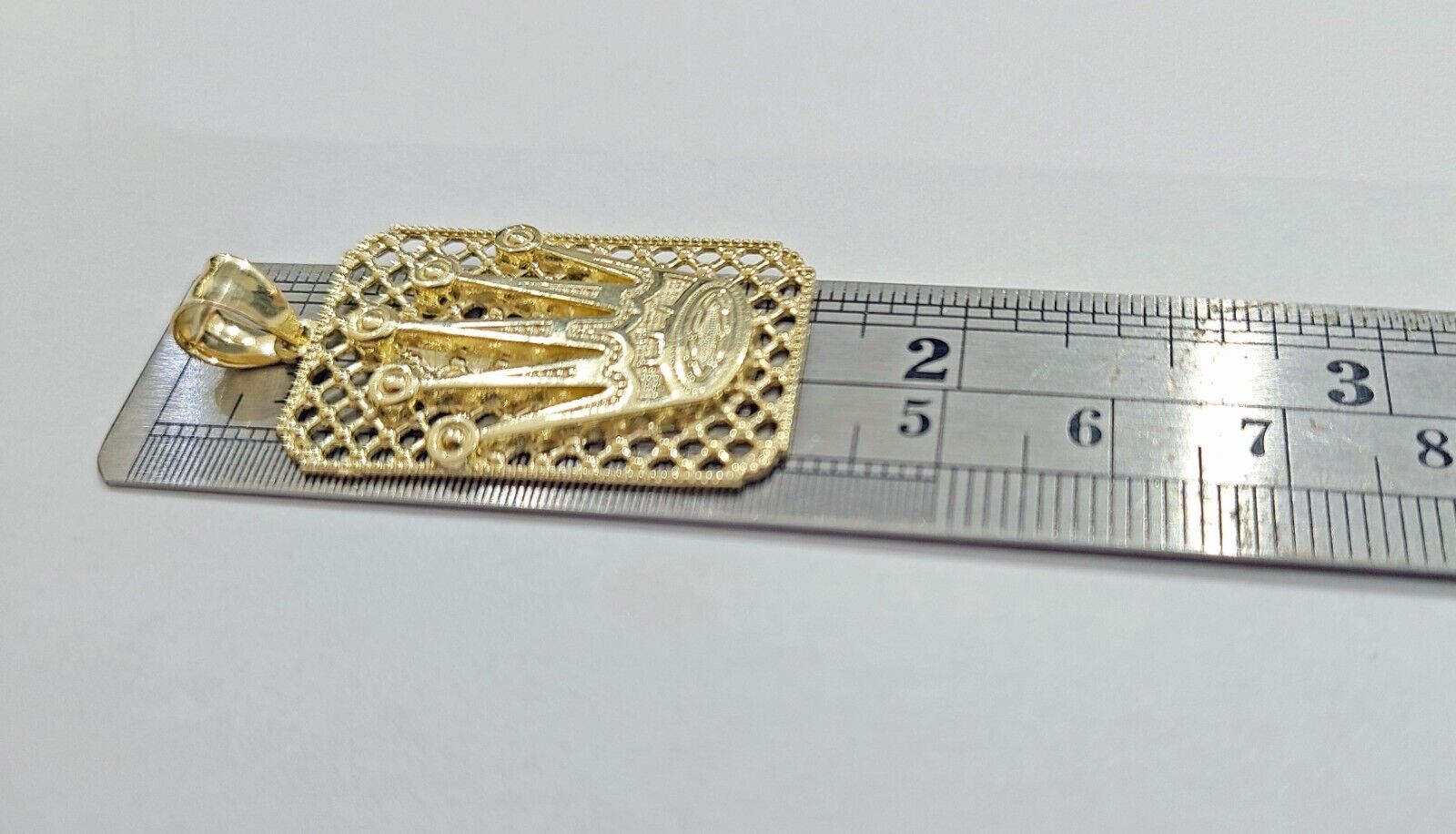 Real 10k Gold Crown Charm Pendant 10kt Yellow Gold Men - GoldenlinQ