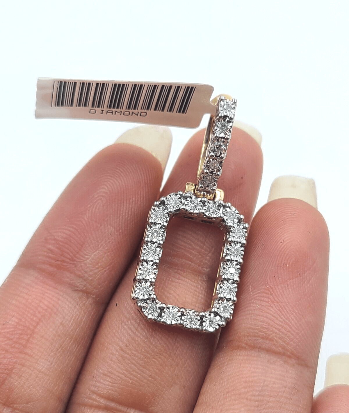 Real 10k Gold & Diamond Letter "O" Initial Alphabet Charm/Pendant 1.25". - GoldenlinQ