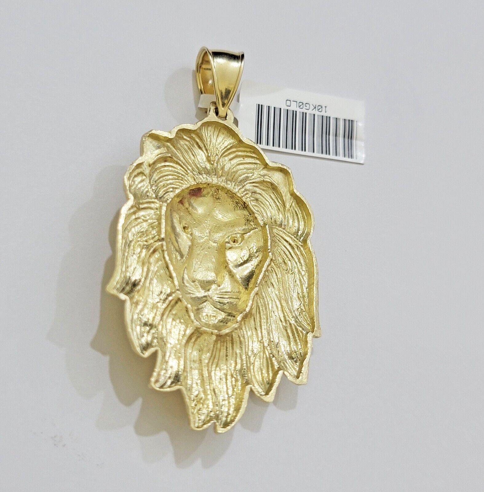 REAL 10k Gold Franco Necklace Charm Lion Head Pendant SET 20 - 26 Inch 3mm Chain - GoldenlinQ