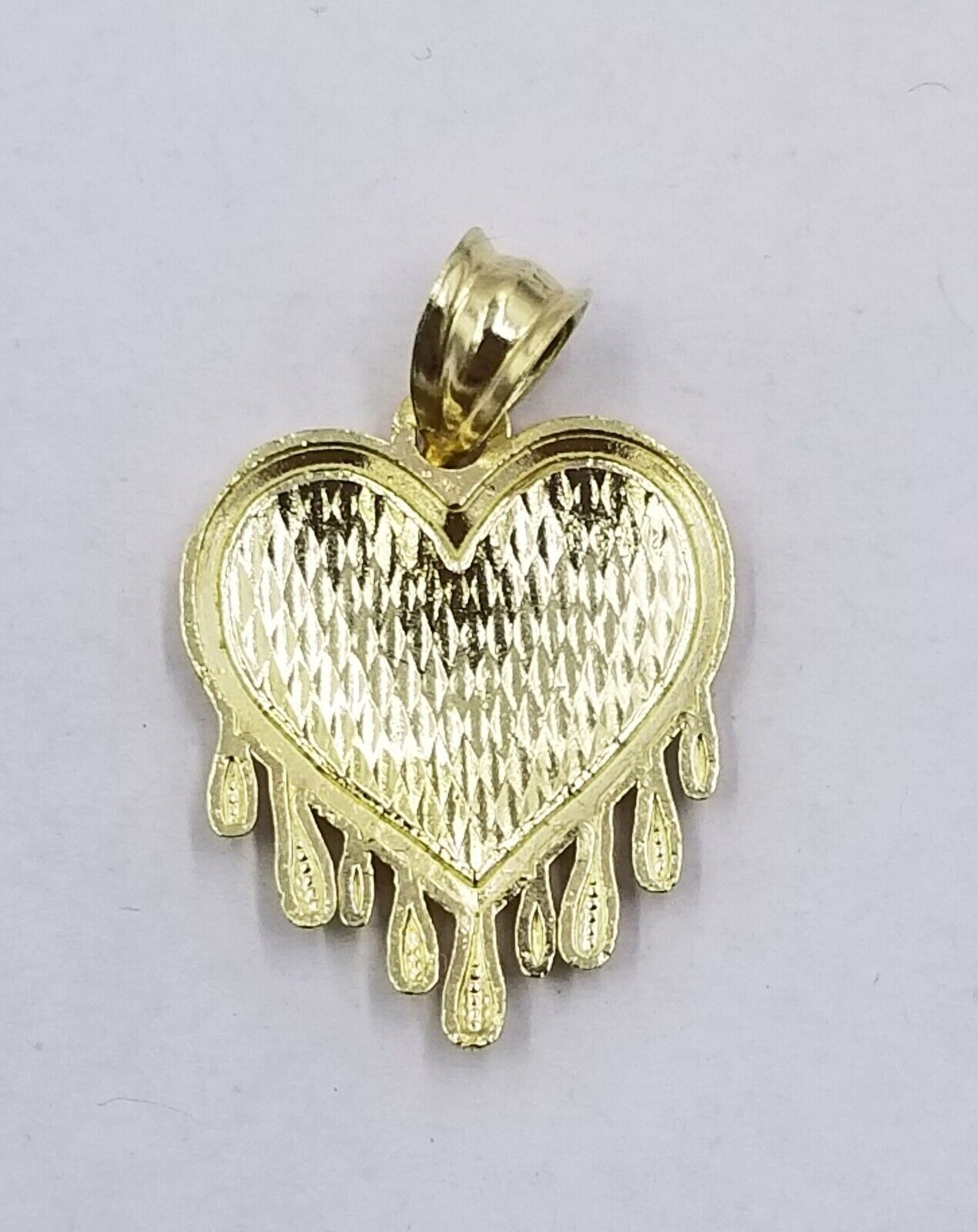 Real 10k Gold Heart Pendant Rope Chain Ladies Charm Necklace,18 20 22 24 26 28 - GoldenlinQ