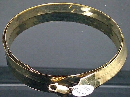 REAL 10K Gold Herringbone chain Necklace 26" Inch 10mm Lobster lock - GoldenlinQ