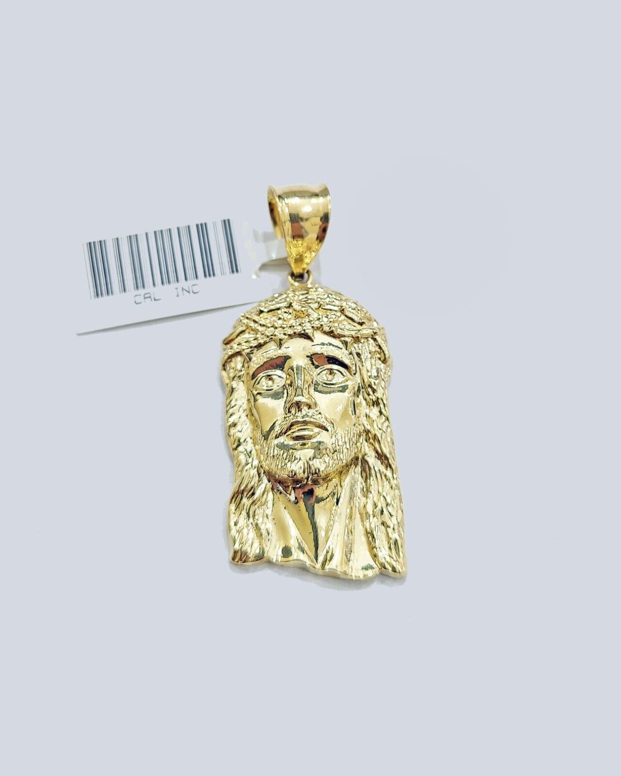 Real 10k Gold Jesus Head Charm Pendant 1.5'' Inch 10KT Yellow Gold - GoldenlinQ
