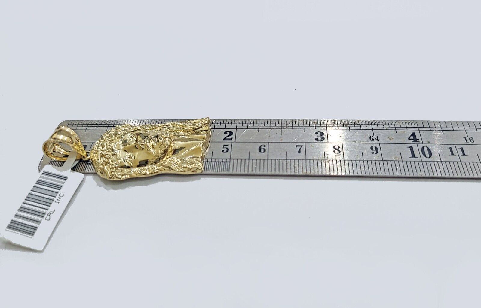 Real 10k Gold Jesus Head Charm Pendant 1.5'' Inch 10KT Yellow Gold - GoldenlinQ