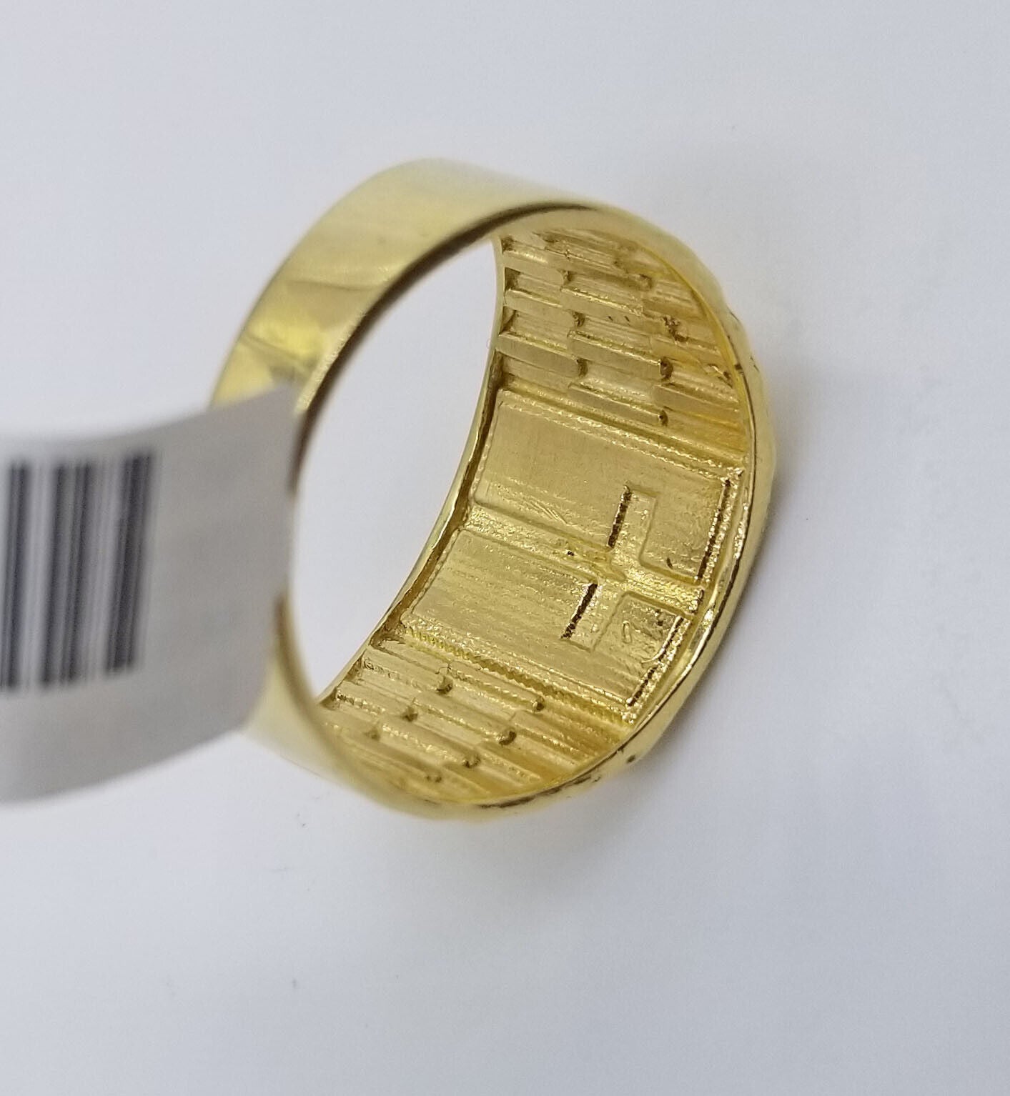 Real 10k Gold Men's Ring Cross size 10. 5 Yellow Gold Male Casual Pinky Band - GoldenlinQ
