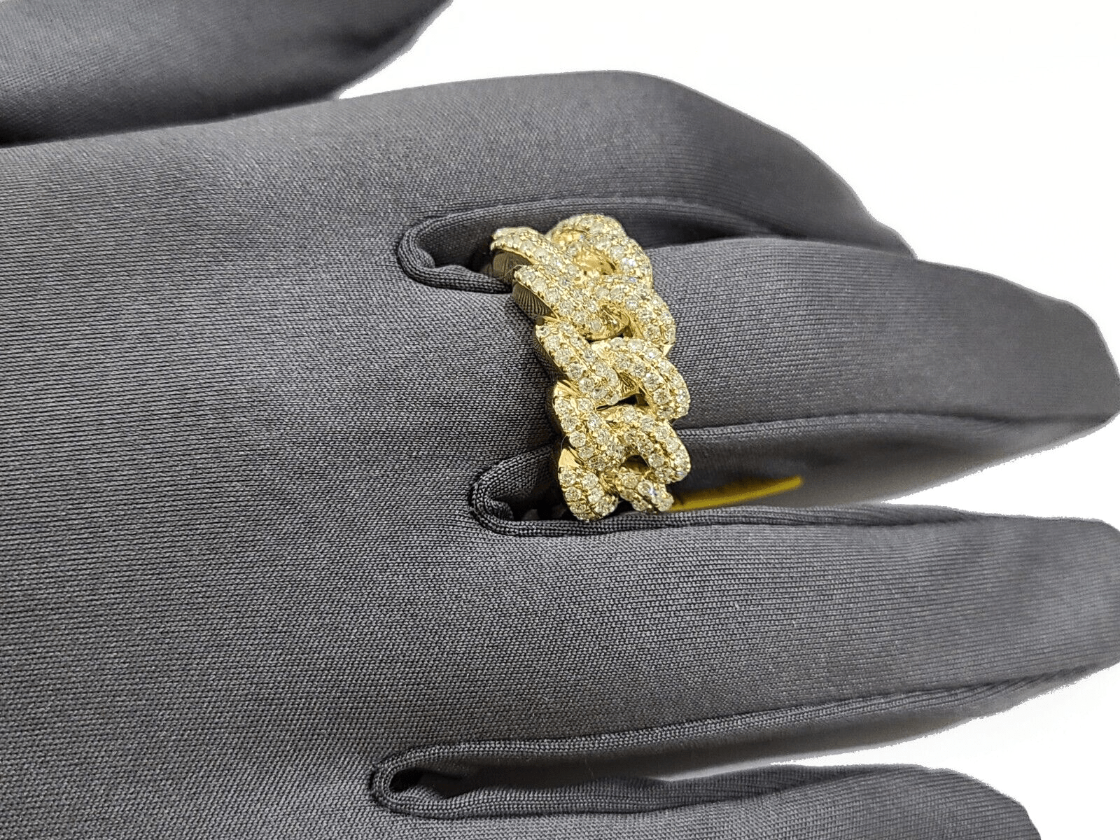 Real 10k Gold Men's Ring size 10 10kt Yellow Gold Wedding Band Diamond 1.29 CT - GoldenlinQ