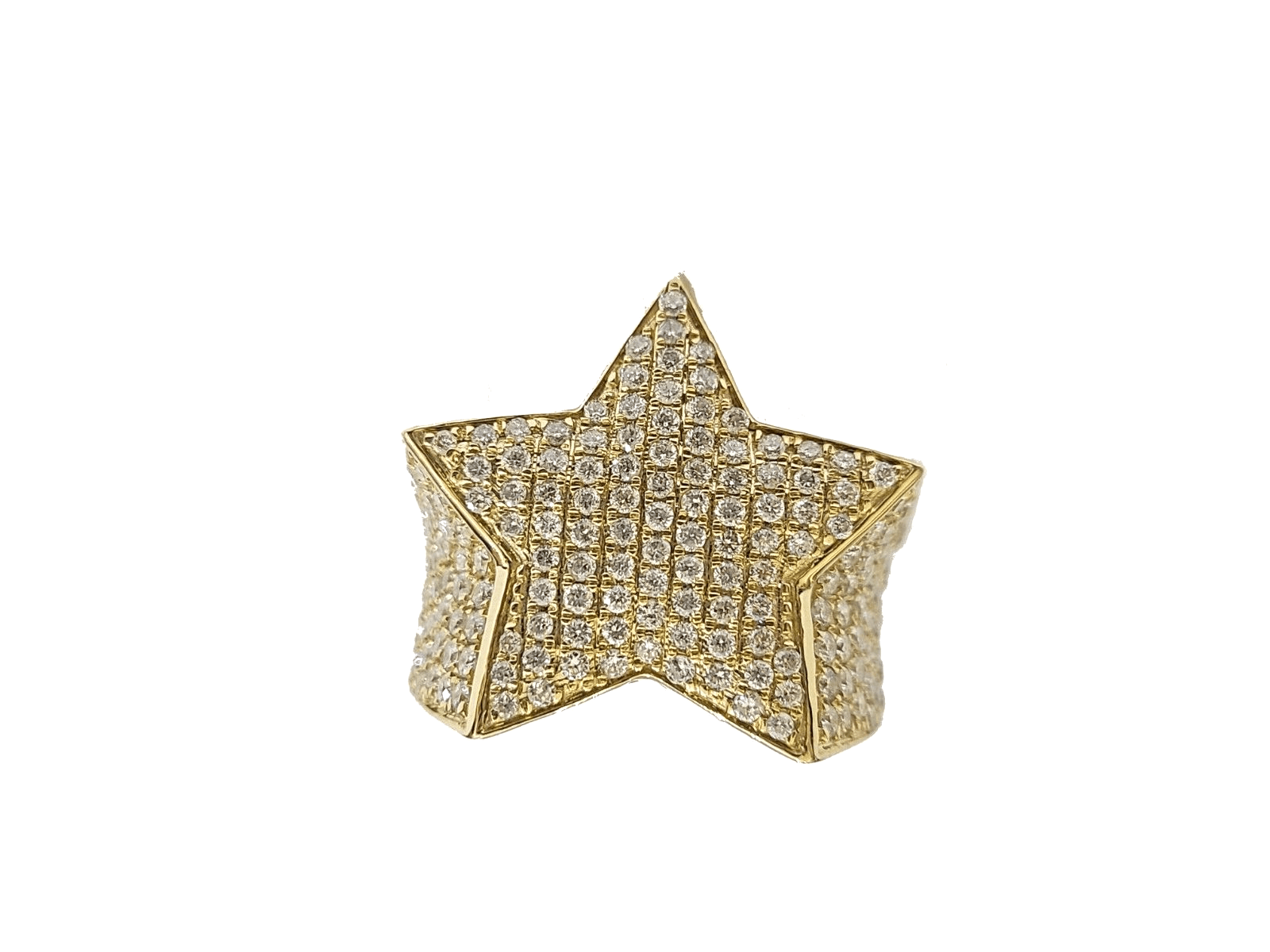 Real 10k Gold Men's Ring Size 10 10kt Yellow Gold Wedding Band Diamond 2.66CT - GoldenlinQ