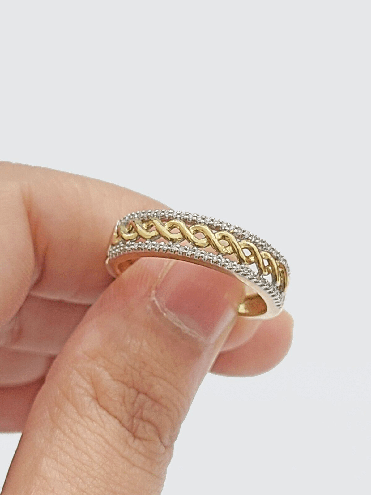 Real 10k Gold Men's Ring size 10.5 10kt Yellow gold, Wedding Band Diamond - GoldenlinQ