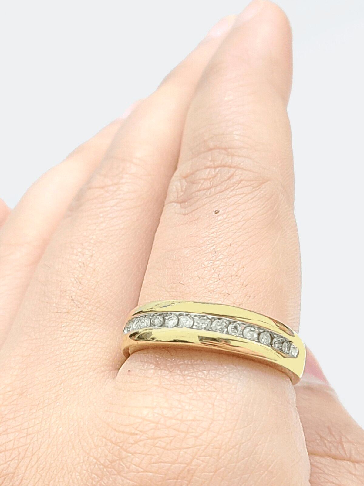 Real 10k Gold Men's Ring size 10.5 10kt Yellow gold, Wedding Band Diamond - GoldenlinQ