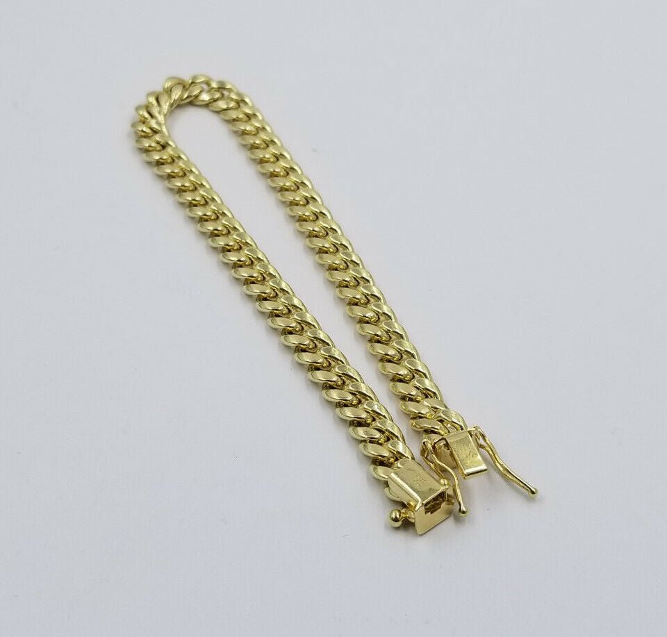 REAL 10k Gold Miami Cuban Bracelet 7" 6mm 10 kt Yellow Gold Strong Links LADIES - GoldenlinQ