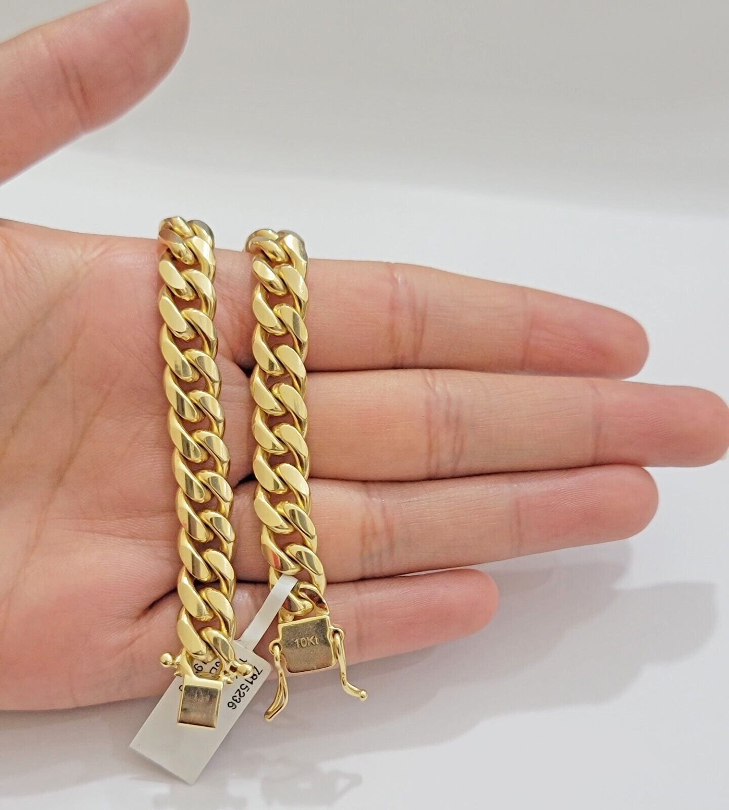 REAL 10k Gold Miami Cuban Bracelet 7.5" 8.5mm 10kt Yellow Gold Strong SOLID Link - GoldenlinQ