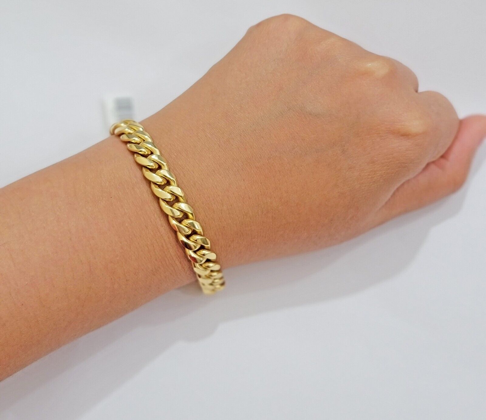 REAL 10k Gold Miami Cuban Bracelet 7.5" 8.5mm 10kt Yellow Gold Strong SOLID Link - GoldenlinQ